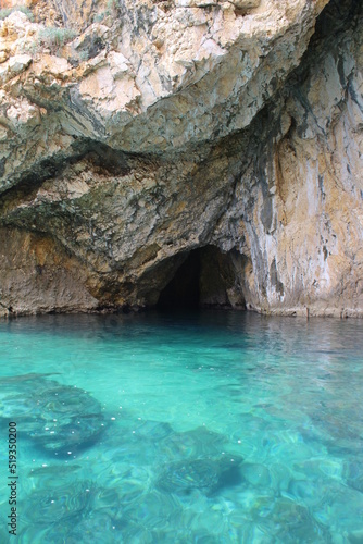 cave at a coastline in croatia 