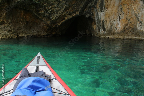 cave at a coastline in croatia 