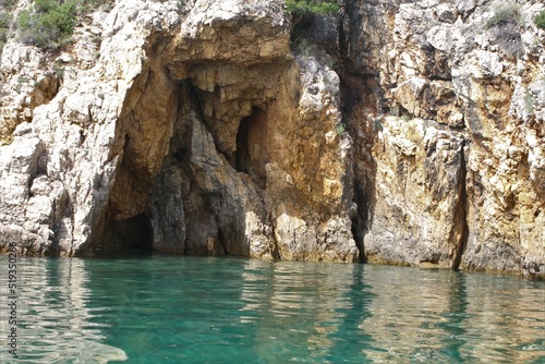 cave at a coastline in croatia 