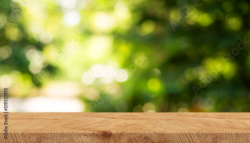 Wooden board against a blur...