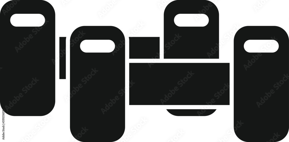 Rubber dumbbell icon simple vector. Active fitness Rubber dumbbell icon simple vector. Active fitness