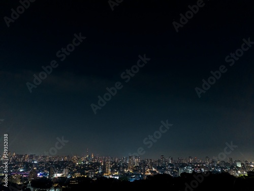 Foto aérea do bairro do Ipiranga em São Paulo, a noite photo