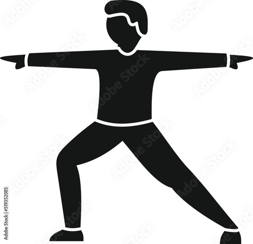 Morning active exercise icon simple vector. Gym fitness