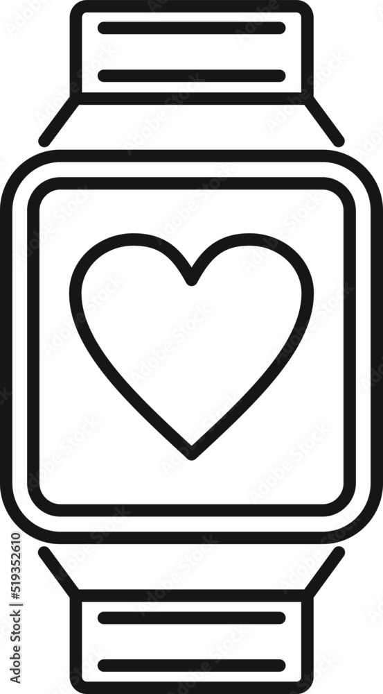 Fitness smartwatch icon outline vector. Sport exercise Fitness smartwatch icon outline vector. Sport exercise