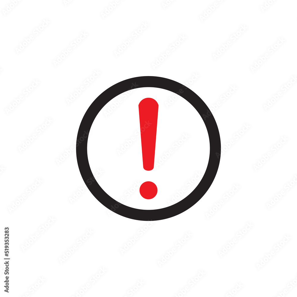 Exclamation mark warning attention vector icon symbol Exclamation mark warning attention vector icon symbol