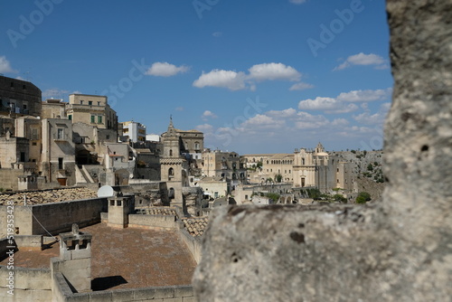 Paysage du village de Matera dans la région des pouilles, italie