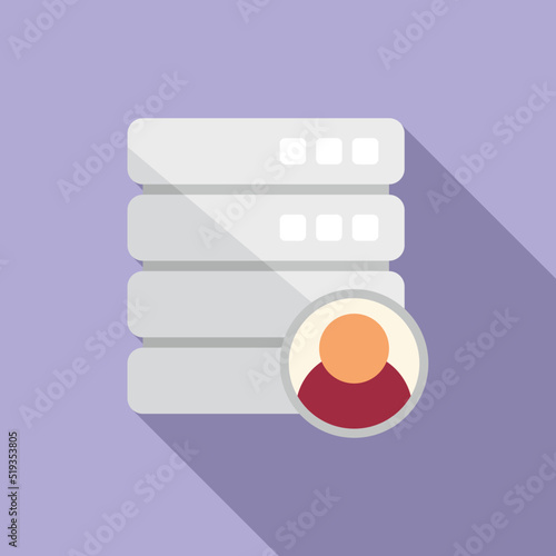 Server data icon flat vector. Software platform