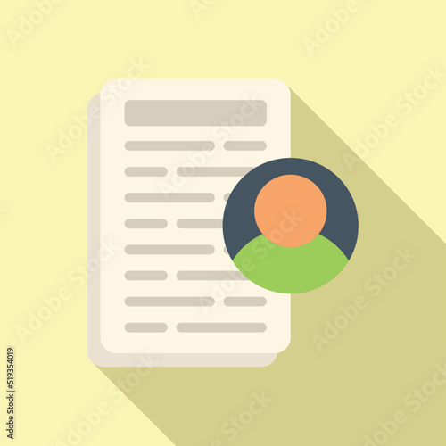 Strategy account icon flat vector. Client platform