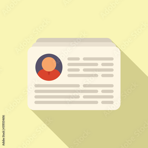 Newspaper client icon flat vector. Platform system