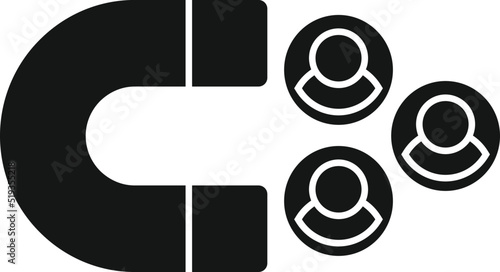 Magnet database icon simple vector. Software platform