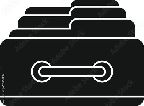Folder drawer icon simple vector. Platform system