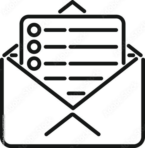 Mail database icon outline vector. Platform system
