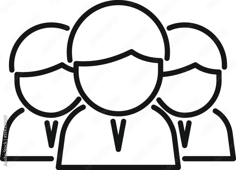Customer database icon outline vector. Crm data Customer database icon outline vector. Crm data