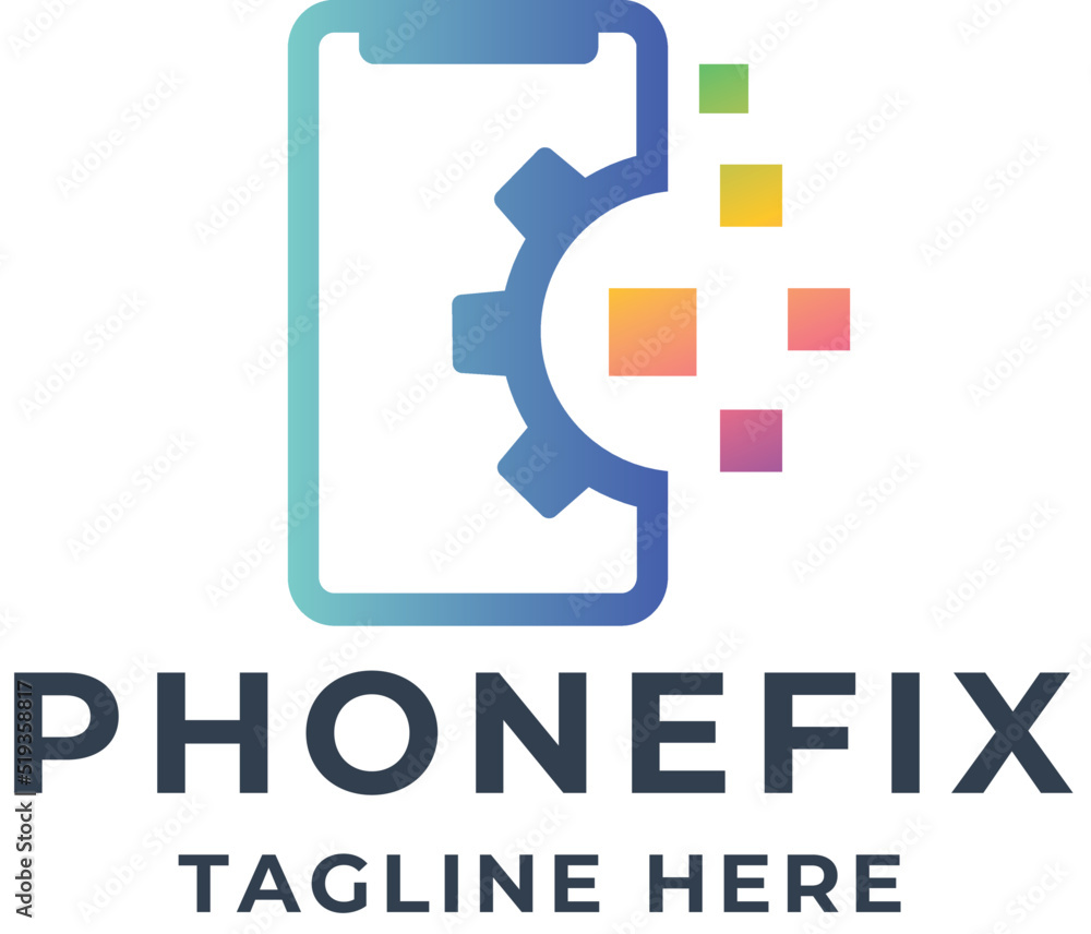 Pixel Phone Tech Fix Logo Pixel Phone Tech Fix Logo