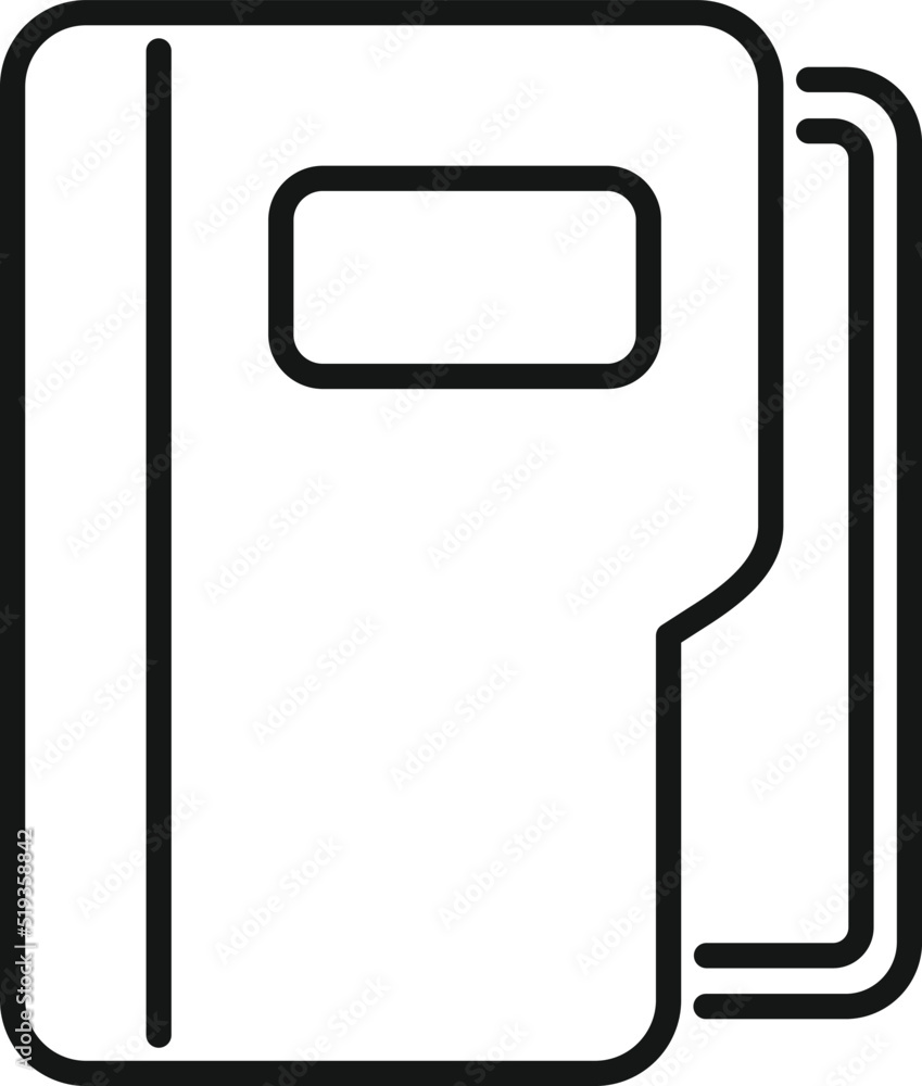 Folder icon outline vector. Crm database Folder icon outline vector. Crm database