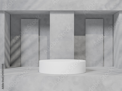 3d rendering Minimal product display on concrete background. podium. Concept scene stage showcase for new product  promotion sale  banner  presentation  cosmetic