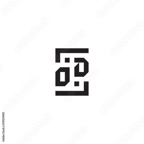 OD geometric square concept initial logo with high quality design