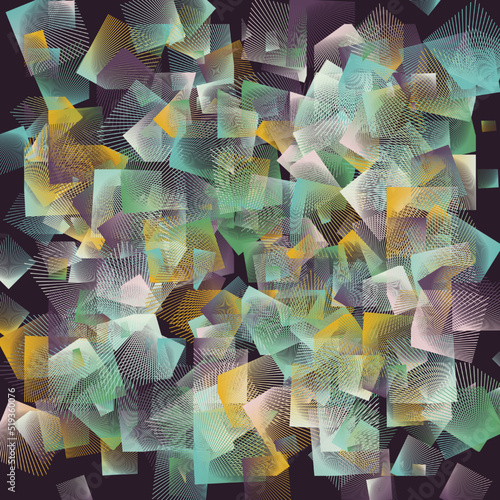 Abstract Vector Graphics Made With Generative Art Approach Using Geometric Shapes