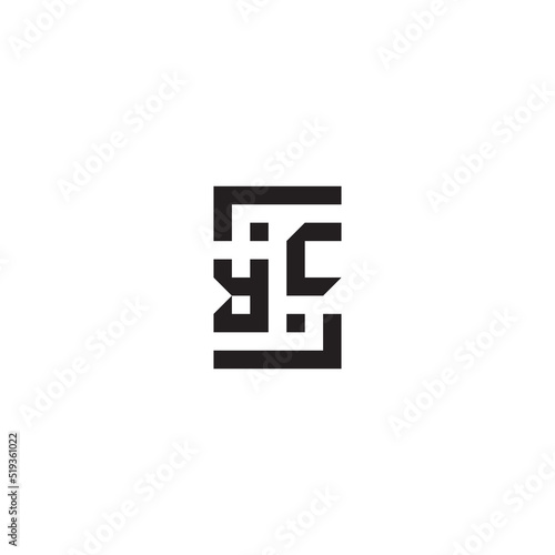 YC geometric square concept initial logo with high quality design photo