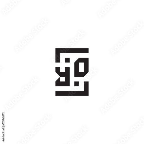 YO geometric square concept initial logo with high quality design