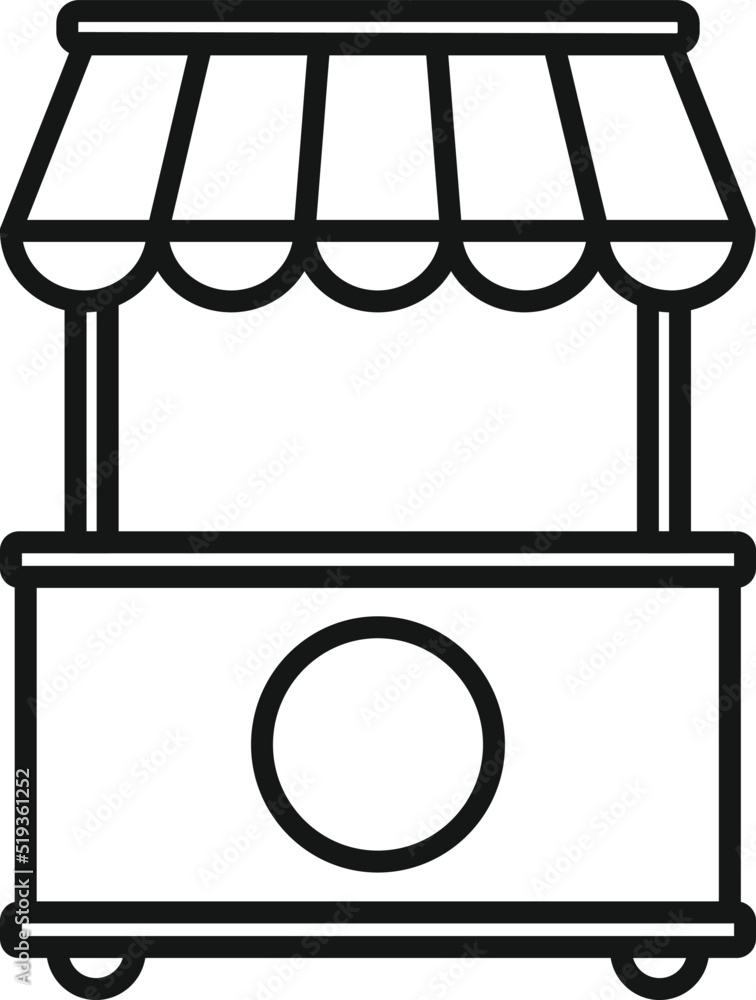 Hotdog stall icon outline vector. Hot dog cart Hotdog stall icon outline vector. Hot dog cart