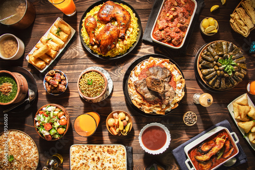 Arabic Cuisine: Middle Eastern traditional lunch. It's also Ramadan 