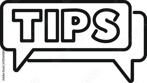 Info top tip icon outline vector. Advice idea