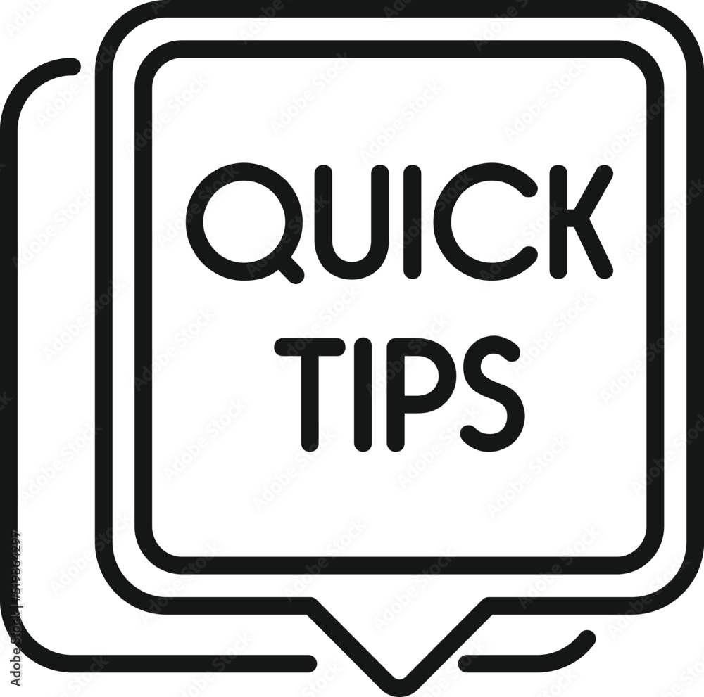 Text tip icon outline vector. Idea advice Text tip icon outline vector. Idea advice