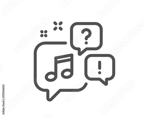 Voicemail line icon. Audio message sign. Listen music symbol. Quality design element. Linear style voicemail icon. Editable stroke. Vector