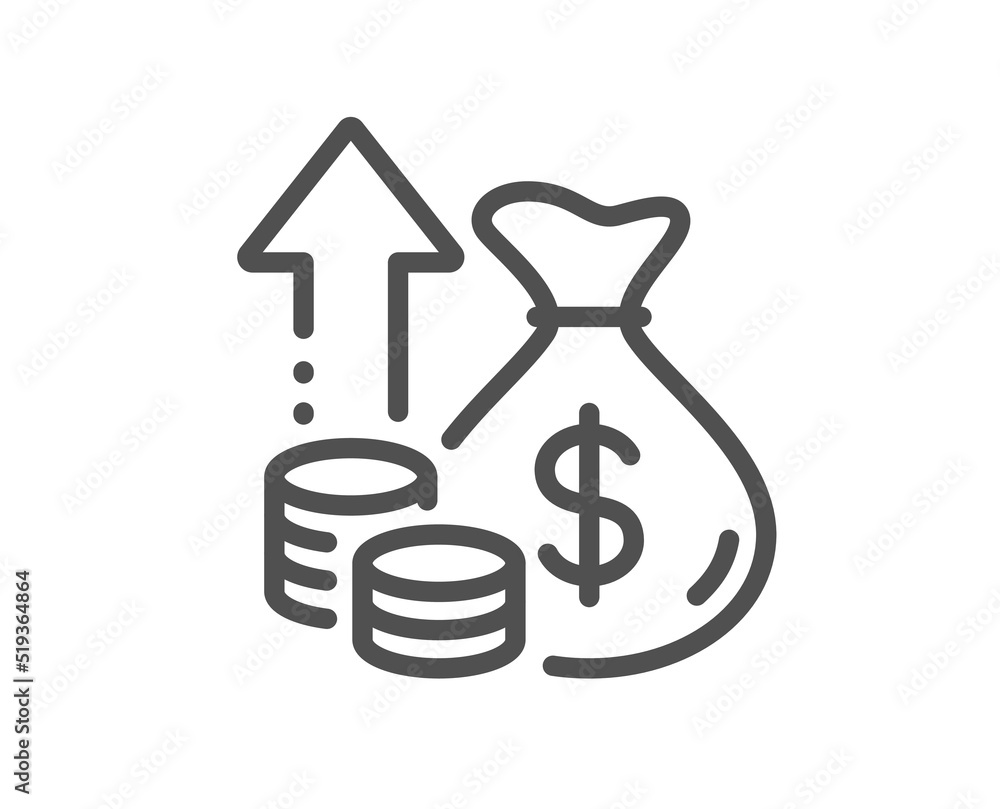 Stockvektorbilden Inflation Line Icon Growth Or Increase Price Sign stockvektorbilden-inflation-line-icon-growth-or-increase-price-sign
