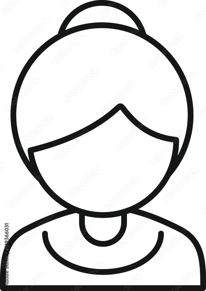 Senior woman icon outline vector. Old age Senior woman icon outline vector. Old age
