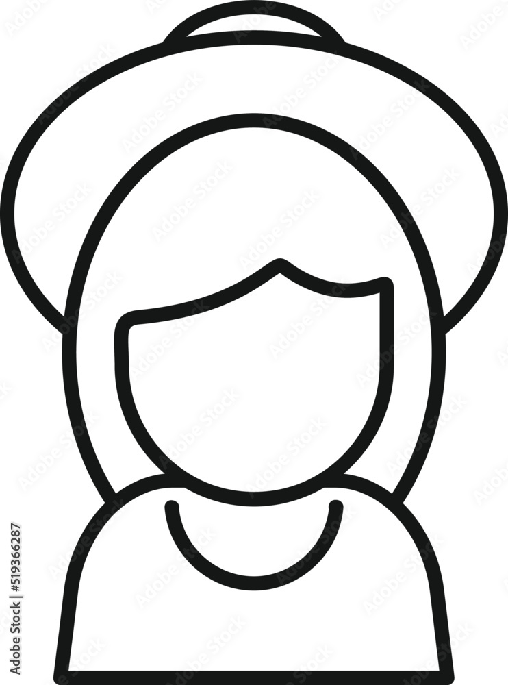 Adult woman icon outline vector. Age people Adult woman icon outline vector. Age people