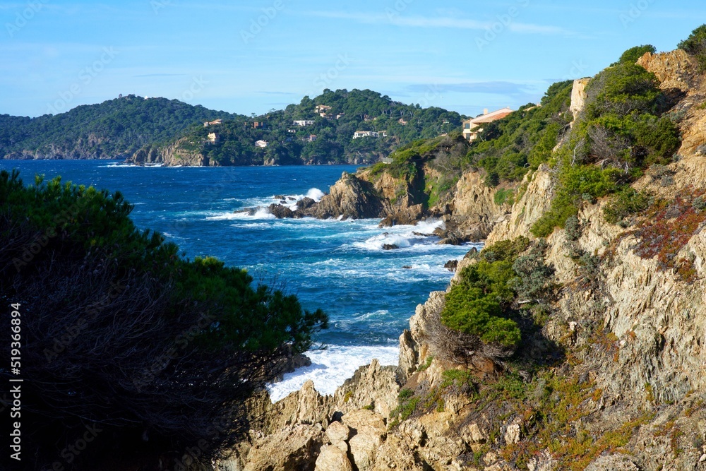 Fototapeta premium panorama Mediterranean coast of France, Hyeres