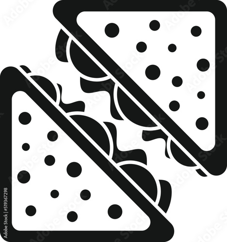 Airport sandwich icon simple vector. Airline food