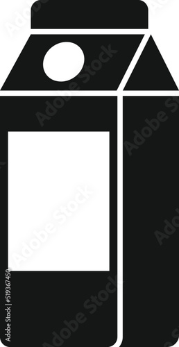 Juice pack airline food icon simple vector. Flight meal
