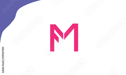 Alphabet letters Initials monogram logo FM, MF, F and M