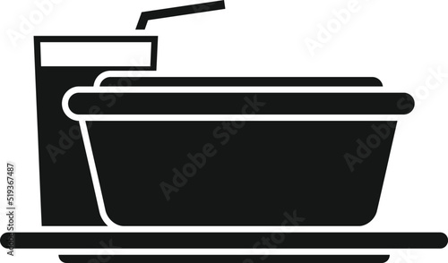 Food meal icon simple vector. Air plane