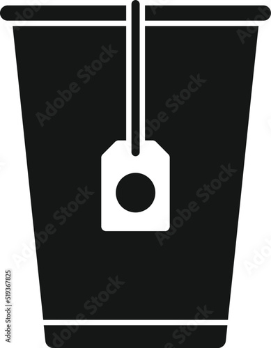 Airline tea cup icon simple vector. Food meal