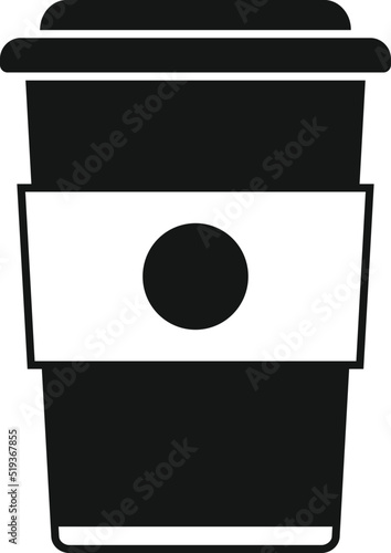 Airline coffee cup icon simple vector. Food meal