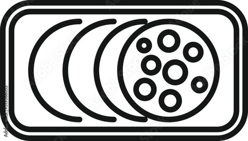 Airline sausage icon outline vector. Food meal