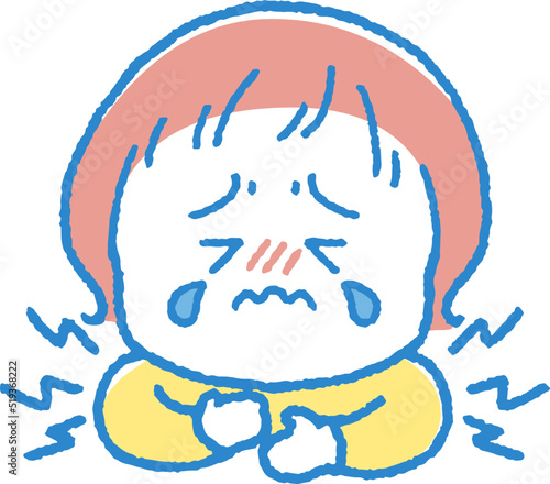 胸が痛い女の子のイラスト