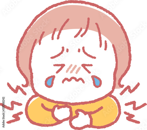 胸が痛い女の子のイラスト