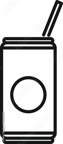 Airline soda drink icon outline vector. Food meal