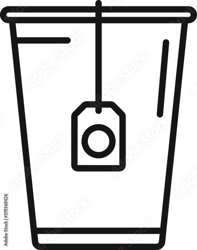 Airline tea cup icon outline vector. Food meal