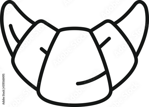 Croissant airline food icon outline vector. Airplane food