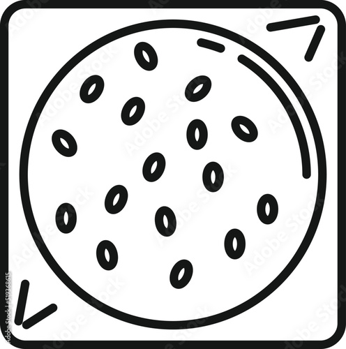 Airline food hamburger icon outline vector. Flight meal