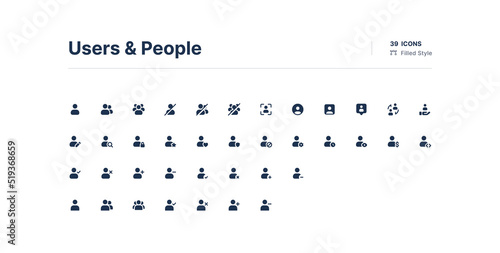 Users and People UI Icons Pack Filled Style