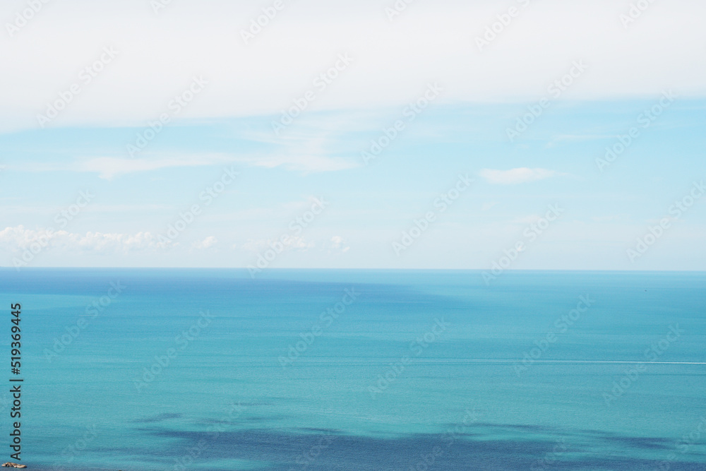 Seascape  Seen from  Overlap Stone is located in Samui island Thailand - Famous check point in Samui island - Blue Nature Abstract background