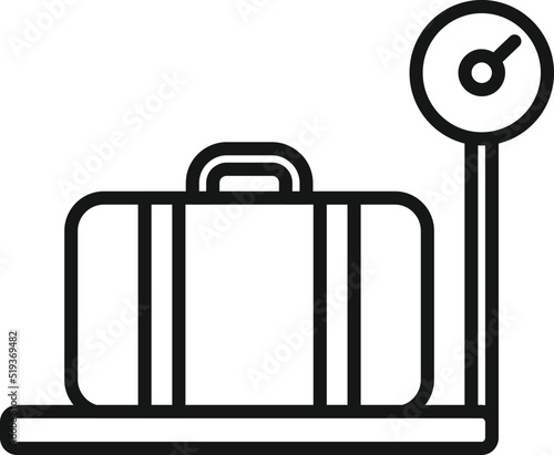 Airplane bag icon outline vector. Airline passenger