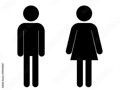 男女の人のベクターアイコンセット